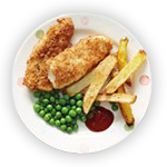 Kids Fresh Haddock Goujons & Chips 