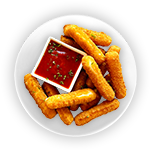 Salt N Chilli (6) Mozzarella Sticks With Tuck Shakk Sauce Dip 