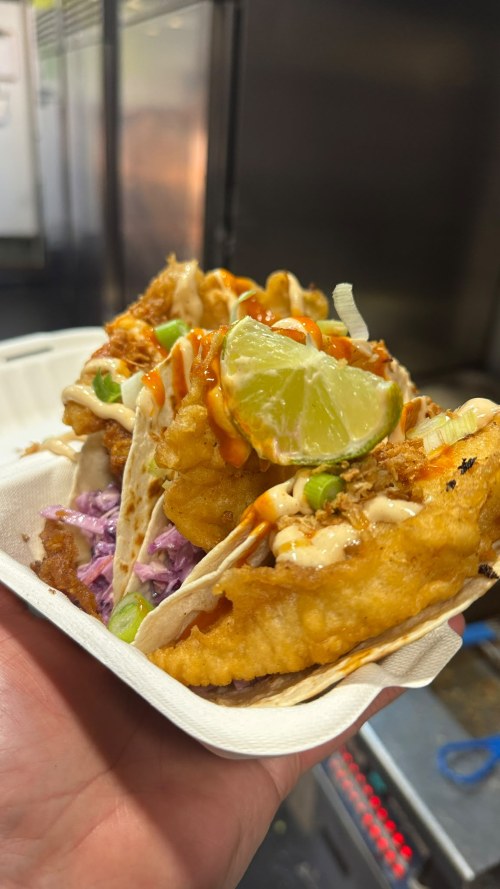 Ginger Beer Battered Fish Tacos 